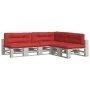 Pallet cushions 7 pieces red fabric by vidaXL, Cushions for chairs and sofas - Ref: Foro24-3217148, Price: 231,18 €, Discount: %