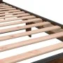 Engineered wood bed frame metal smoke oak 100x200 cm by vidaXL, Beds and slatted bases - Ref: Foro24-845739, Price: 105,95 €,...