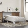 Estructura cama madera ingeniería metal gris Sonoma 90x200 cm de vidaXL, Camas y somieres - Ref: Foro24-845745, Precio: 71,12...