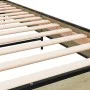 Sonoma oak metal engineered wood bed frame 90x190 cm by vidaXL, Beds and slatted bases - Ref: Foro24-845628, Price: 67,17 €, ...