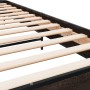 Brown oak metal engineered wood bed frame 90x200 cm by vidaXL, Beds and slatted bases - Ref: Foro24-845586, Price: 77,74 €, D...