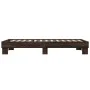 Bettgestell aus braunem Eichenholz-Metallwerkstoff, 90 x 200 cm von vidaXL, Betten und Lattenroste - Ref: Foro24-845876, Prei...
