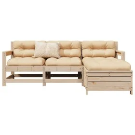 Garden sofa set 4 pieces solid pine wood by vidaXL, Garden sets - Ref: Foro24-3250792, Price: 233,29 €, Discount: %