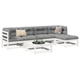 Garden sofa set 6 pieces solid white pine wood by vidaXL, Garden sets - Ref: Foro24-3299397, Price: 353,96 €, Discount: %