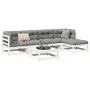 Gartensofa-Set 6-teilig aus massivem weißem Kiefernholz von vidaXL, Gartensets - Ref: Foro24-3299397, Preis: 353,96 €, Rabatt: %