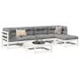 Gartensofa-Set 6-teilig aus massivem weißem Kiefernholz von vidaXL, Gartensets - Ref: Foro24-3299397, Preis: 358,35 €, Rabatt: %