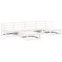 Gartensofa-Set 6-teilig aus massivem weißem Kiefernholz von vidaXL, Gartensets - Ref: Foro24-3299397, Preis: 358,35 €, Rabatt: %