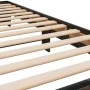 Bettgestell aus Holzwerkstoff und Metall, Eiche braun, 75 x 190 cm von vidaXL, Betten und Lattenroste - Ref: Foro24-845881, P...