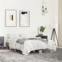 Estructura cama madera ingeniería metal gris Sonoma 135x190 cm de vidaXL, Camas y somieres - Ref: Foro24-845895, Precio: 82,8...
