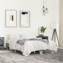 Sonoma gray metal engineered wood bed frame 135x190 cm by vidaXL, Beds and slatted bases - Ref: Foro24-845895, Price: 82,74 €...