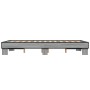 Sonoma gray metal engineered wood bed frame 135x190 cm by vidaXL, Beds and slatted bases - Ref: Foro24-845895, Price: 82,74 €...