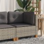 Garden corner sofa with gray synthetic rattan cushions by vidaXL, Outdoor sofas - Ref: Foro24-365903, Price: 135,18 €, Discou...