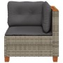 Garten-Ecksofa mit grauen synthetischen Rattankissen von vidaXL, Outdoor-Sofas - Ref: Foro24-365903, Preis: 135,18 €, Rabatt: %