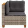 Garten-Ecksofa mit grauen synthetischen Rattankissen von vidaXL, Outdoor-Sofas - Ref: Foro24-365903, Preis: 135,18 €, Rabatt: %