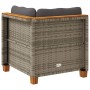 Garten-Ecksofa mit grauen synthetischen Rattankissen von vidaXL, Outdoor-Sofas - Ref: Foro24-365903, Preis: 135,18 €, Rabatt: %
