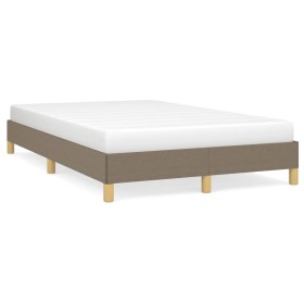 Estructura de cama tela gris taupe 120x190 cm