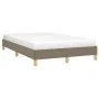Taupe gray fabric bed frame 120x190 cm by vidaXL, Beds and slatted bases - Ref: Foro24-3269616, Price: 91,75 €, Discount: %