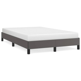 Gray synthetic leather bed frame 120x190 cm by vidaXL, Beds and slatted bases - Ref: Foro24-3269623, Price: 99,26 €, Discount: %