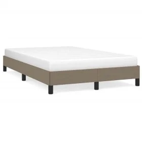 Taupe gray fabric bed frame 120x190 cm by vidaXL, Beds and slatted bases - Ref: Foro24-3269609, Price: 94,69 €, Discount: %