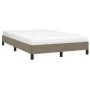 Taupe gray fabric bed frame 120x190 cm by vidaXL, Beds and slatted bases - Ref: Foro24-3269609, Price: 94,69 €, Discount: %
