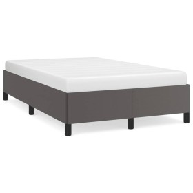 Estructura de cama cuero sintético gris 120x190 cm de vidaXL, Camas y somieres - Ref: Foro24-3269649, Precio: 91,36 €, Descue...