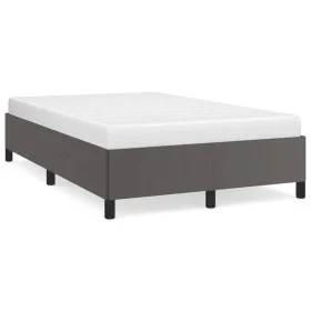 Gray synthetic leather bed frame 120x190 cm by vidaXL, Beds and slatted bases - Ref: Foro24-3269649, Price: 89,32 €, Discount: %
