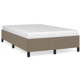 Taupe gray fabric bed frame 120x190 cm by vidaXL, Beds and slatted bases - Ref: Foro24-3269635, Price: 93,97 €, Discount: %