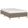 Taupe gray fabric bed frame 120x190 cm by vidaXL, Beds and slatted bases - Ref: Foro24-3269642, Price: 89,78 €, Discount: %