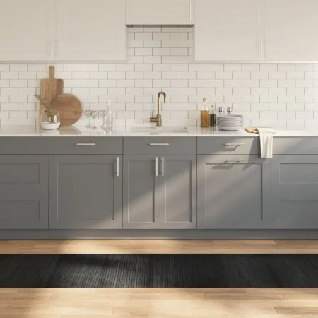 Rectangular gray bamboo rug 60x500 cm by vidaXL, Rugs - Ref: Foro24-376736, Price: 36,11 €, Discount: %