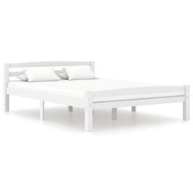 Solid pine wood bed frame white 120x200 cm by vidaXL, Beds and slatted bases - Ref: Foro24-322070, Price: 122,22 €, Discount: %