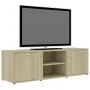 Mueble de TV madera contrachapada color roble 120x34x37 cm de vidaXL, Muebles TV - Ref: Foro24-801164, Precio: 70,62 €, Descu...