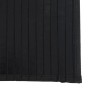 Alfombra rectangular bambú negro 100x400 cm