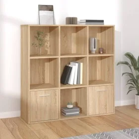 Regal aus Sonoma-Eichensperrholz, 98 x 30 x 98 cm von vidaXL, Bücherregale und Regale - Ref: Foro24-801119, Preis: 101,59 €, ...