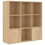 Estantería madera contrachapada color roble Sonoma 98x30x98cm de vidaXL, Librerías y estanterías - Ref: Foro24-801119, Precio...