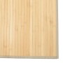 Alfombra rectangular bambú color natural claro 80x400 cm