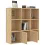 Estantería madera contrachapada color roble Sonoma 98x30x98cm de vidaXL, Librerías y estanterías - Ref: Foro24-801119, Precio...