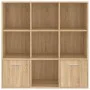 Estantería madera contrachapada color roble Sonoma 98x30x98cm de vidaXL, Librerías y estanterías - Ref: Foro24-801119, Precio...