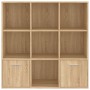 Regal aus Sonoma-Eichensperrholz, 98 x 30 x 98 cm von vidaXL, Bücherregale und Regale - Ref: Foro24-801119, Preis: 96,95 €, R...