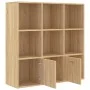 Estantería madera contrachapada color roble Sonoma 98x30x98cm de vidaXL, Librerías y estanterías - Ref: Foro24-801119, Precio...