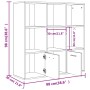 Regal aus Sonoma-Eichensperrholz, 98 x 30 x 98 cm von vidaXL, Bücherregale und Regale - Ref: Foro24-801119, Preis: 96,95 €, R...