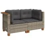 Garden corner sofas with cushions 2 pcs gray synthetic rattan by vidaXL, Outdoor sofas - Ref: Foro24-365915, Price: 171,95 €,...