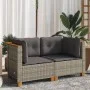 Garden corner sofas with cushions 2 pcs gray synthetic rattan by vidaXL, Outdoor sofas - Ref: Foro24-365915, Price: 171,95 €,...