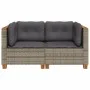 Garden corner sofas with cushions 2 pcs gray synthetic rattan by vidaXL, Outdoor sofas - Ref: Foro24-365915, Price: 171,95 €,...