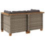 Garten-Ecksofas mit Kissen, 2 Stück, graues synthetisches Rattan von vidaXL, Outdoor-Sofas - Ref: Foro24-365915, Preis: 152,9...