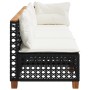 3-seater garden sofa with black synthetic rattan cushions by vidaXL, Outdoor sofas - Ref: Foro24-365941, Price: 215,37 €, Dis...
