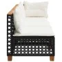 3-seater garden sofa with black synthetic rattan cushions by vidaXL, Outdoor sofas - Ref: Foro24-365941, Price: 234,58 €, Dis...