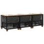 3-seater garden sofa with black synthetic rattan cushions by vidaXL, Outdoor sofas - Ref: Foro24-365941, Price: 234,58 €, Dis...