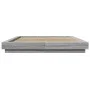 Sonoma-grauer Holzwerkstoff-Bettrahmen 150 x 200 cm von vidaXL, Betten und Lattenroste - Ref: Foro24-3281187, Preis: 163,41 €...