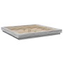 Estructura de cama madera de ingeniería gris Sonoma 200x200 cm de vidaXL, Camas y somieres - Ref: Foro24-3281166, Precio: 184...