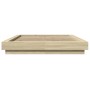 Estructura de cama madera de ingeniería roble Sonoma 140x200 cm de vidaXL, Camas y somieres - Ref: Foro24-3281191, Precio: 16...